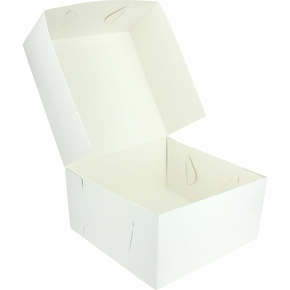 Cake Boards & Boxes | White Square Cardboard Cake Box 25.5Cm Baking & Cake Decorating Cake Boards & Boxes