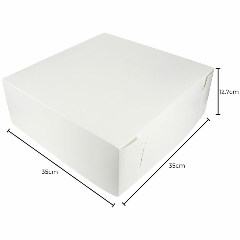 Cake Boards & Boxes | White Square Cardboard Cake Box 35Cm Baking & Cake Decorating Cake Boards & Boxes