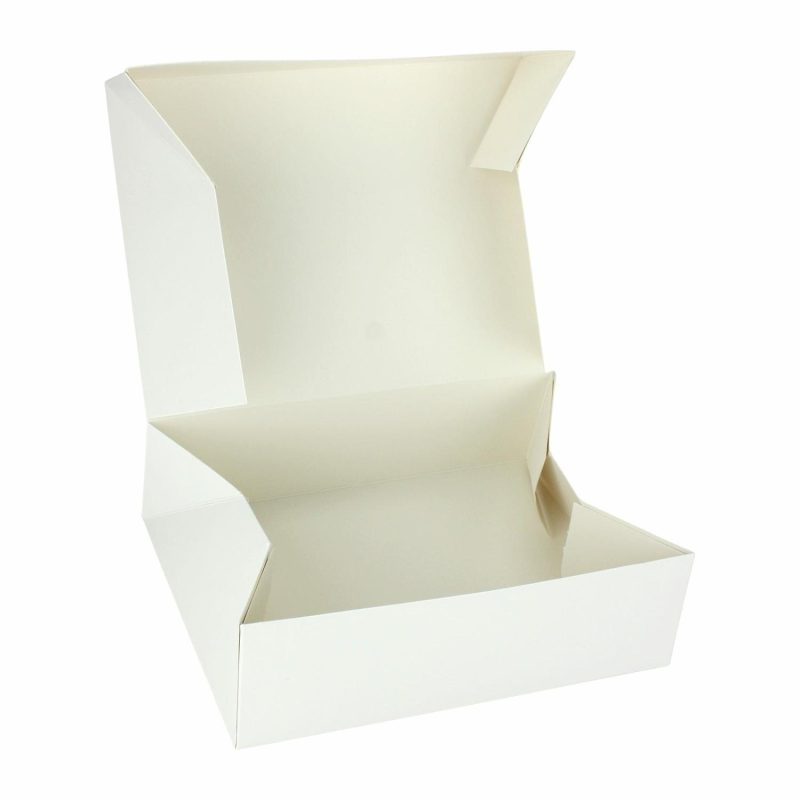 Cake Boards & Boxes | White Square Cardboard Cake Boxes 20Cm X 15Cm X 6Cm (Pack Of 2) Baking & Cake Decorating Cake Boards & Boxes