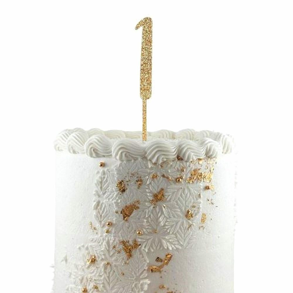 Cake & Cupcake Toppers | Glitter Gold Acrylic Number 1 Cake Topper Baking & Cake Decorating Cake & Cupcake Toppers