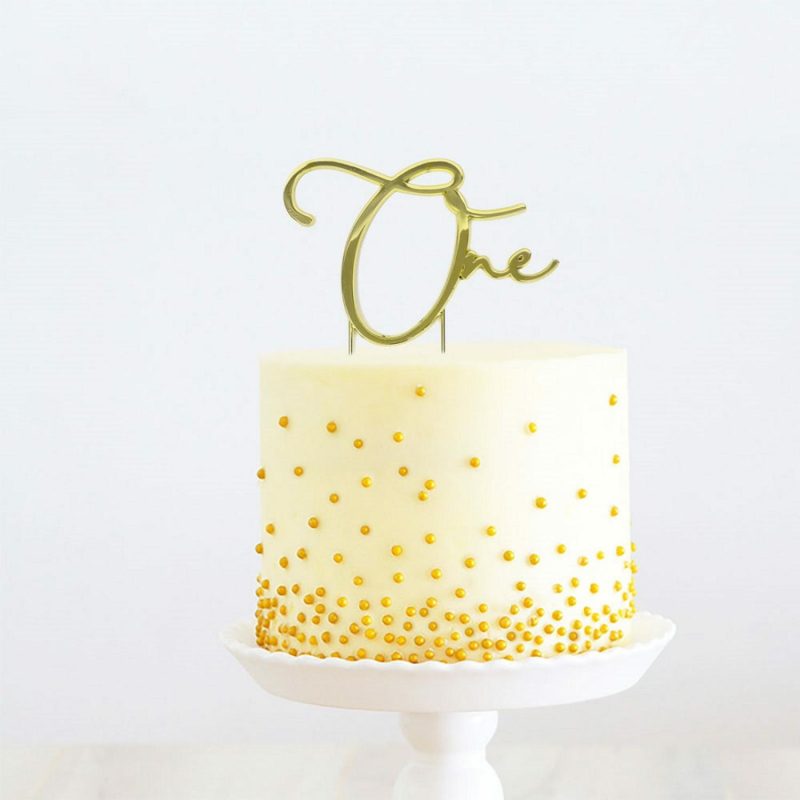 Cake & Cupcake Toppers | One Gold Metal Cake Topper Baking & Cake Decorating Cake & Cupcake Toppers