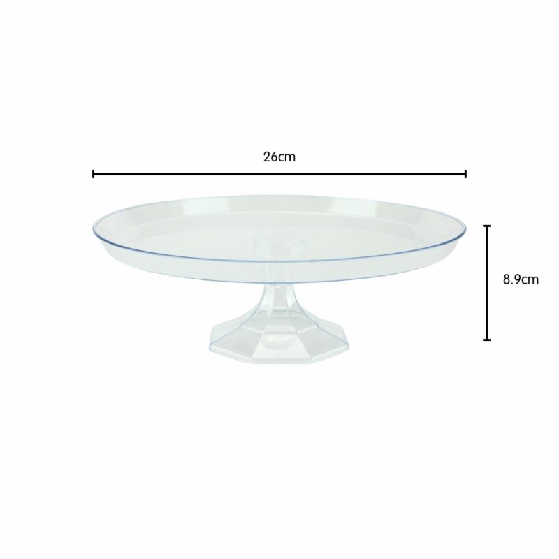 Cake Stands | Clear Round Acrylic Plastic Cake Stand 26Cm Baking & Cake Decorating Cake Stands