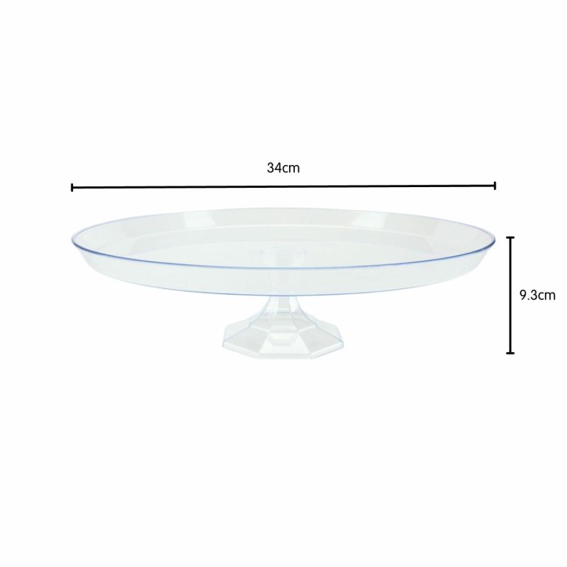 Cake Stands | Clear Round Acrylic Plastic Cake Stand 34Cm Baking & Cake Decorating Cake Stands