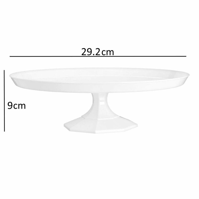 Cake Stands | Medium White Plastic Cake Stand Baking & Cake Decorating Cake Stands