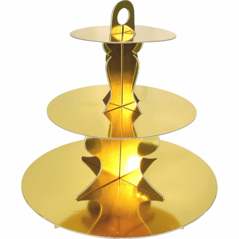 Cake Stands | Metallic Gold Cupcake Stand Baking & Cake Decorating Cake Stands