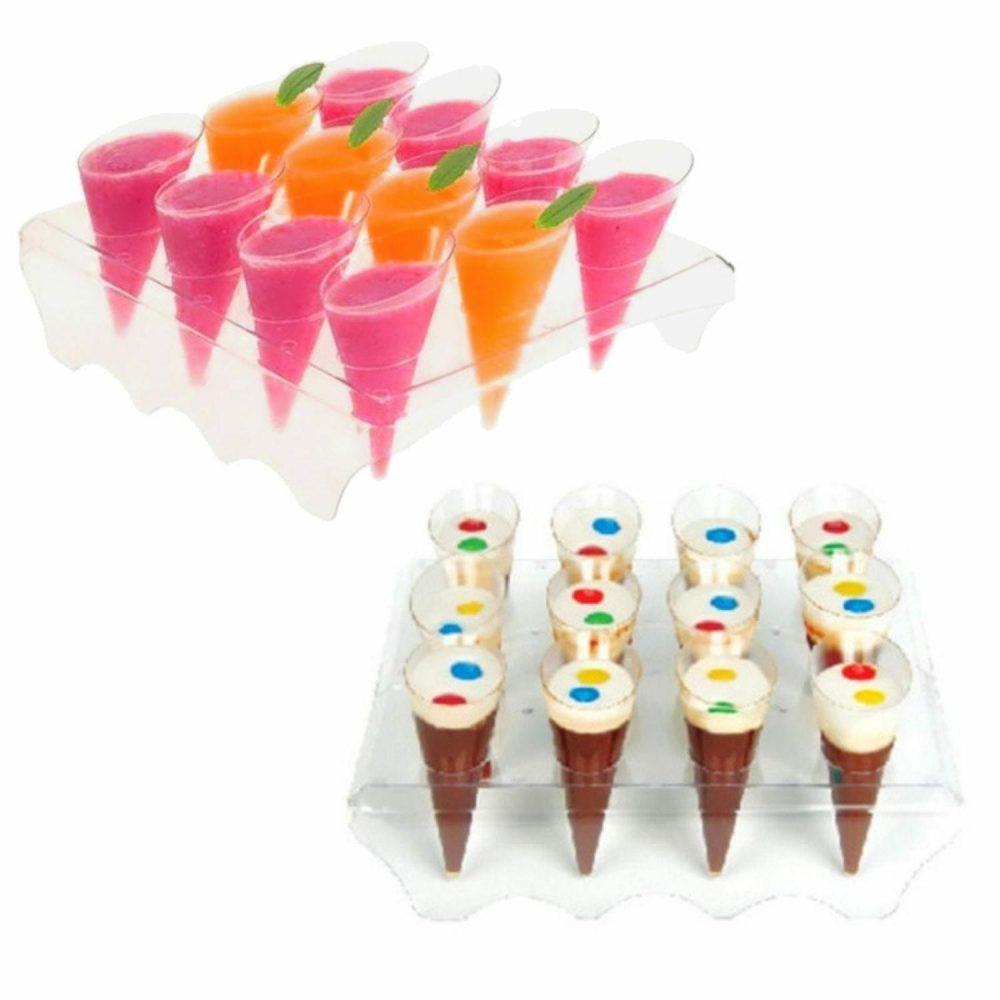 Cake Stands | Plastic Slanted Dessert Cones With Stand Baking & Cake Decorating Cake Stands