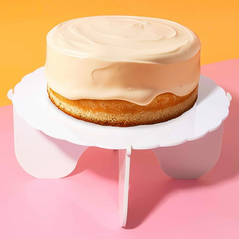 Cake Stands | White Plateau Gateau Acrylic Cake Stand 27Cm Baking & Cake Decorating Cake Stands