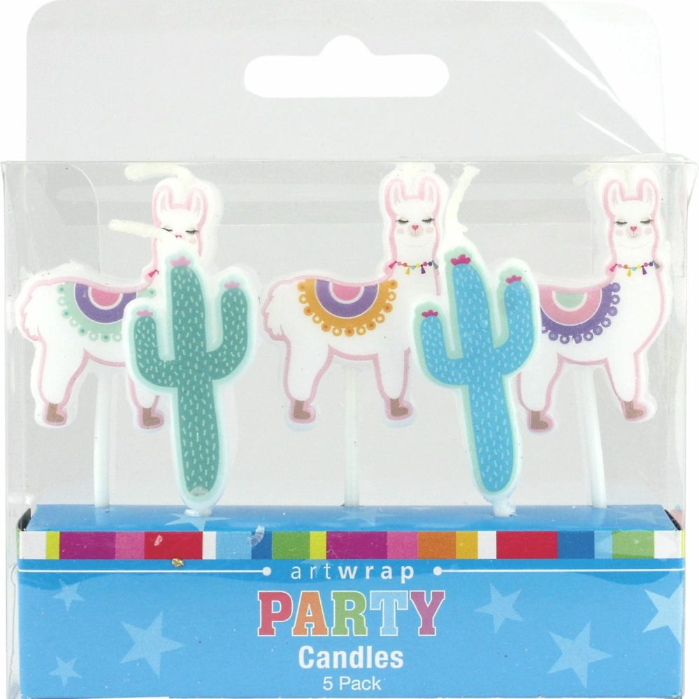 Candles | Llama & Cactus Candles (Set Of 5) Baking & Cake Decorating Candles