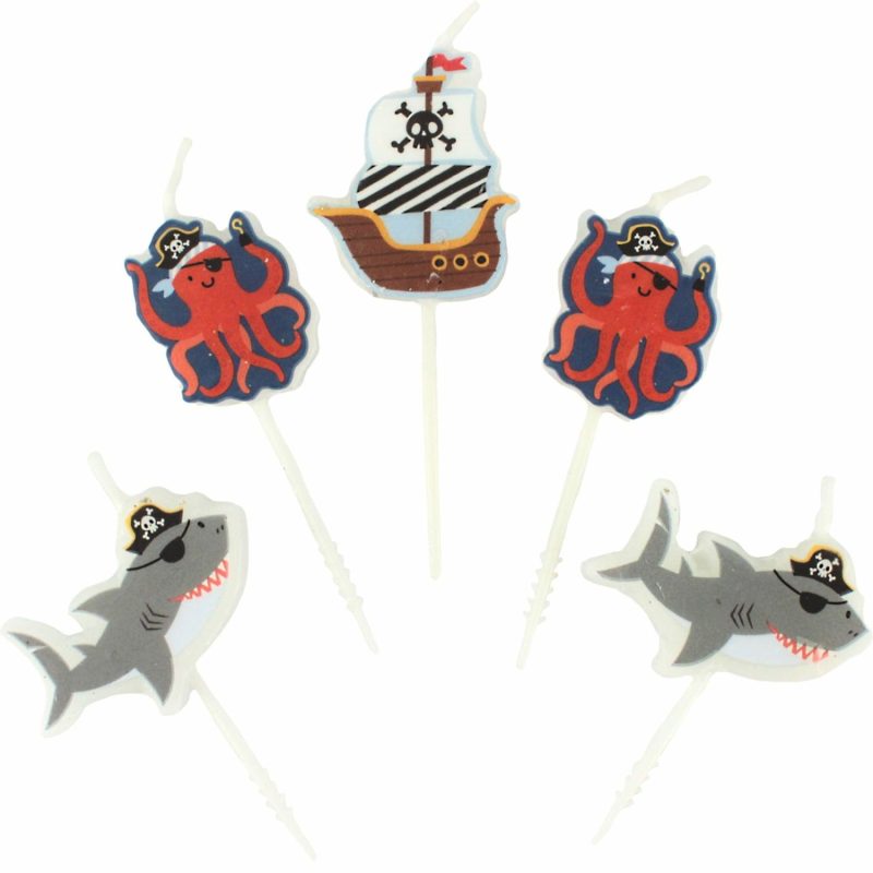 Candles | Ships Ahoy Pirate Candles (Set Of 5) Baking & Cake Decorating Candles