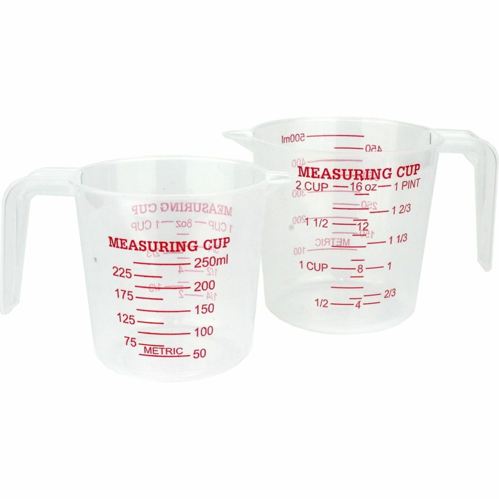 Chocolate Making | Plastic Measuring Cups (Set Of 2) Baking & Cake Decorating Cake Decorating Tools