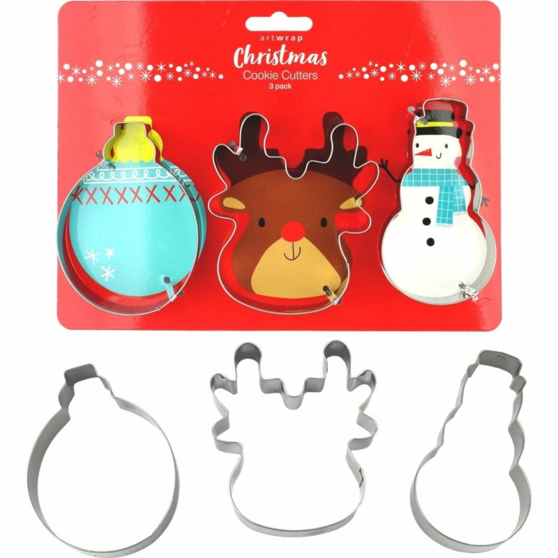 Cookie Cutters | Christmas Characters Cookie Cutters (Pack Of 3) Baking & Cake Decorating Cookie Cutters