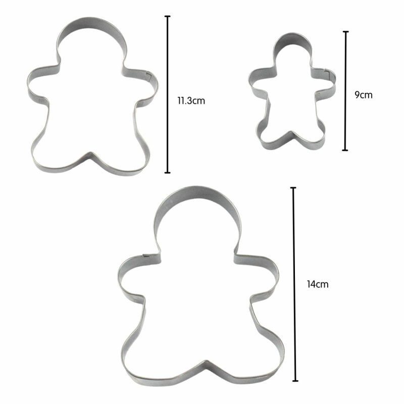 Cookie Cutters | Gingerbread Cookie Cutters (Pack Of 3) Baking & Cake Decorating Cookie Cutters