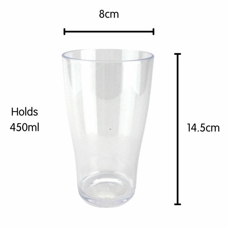 Cups & Glasses | Clear Acrylic Beer Glass 450Ml Catering & Kitchen Cups & Glasses