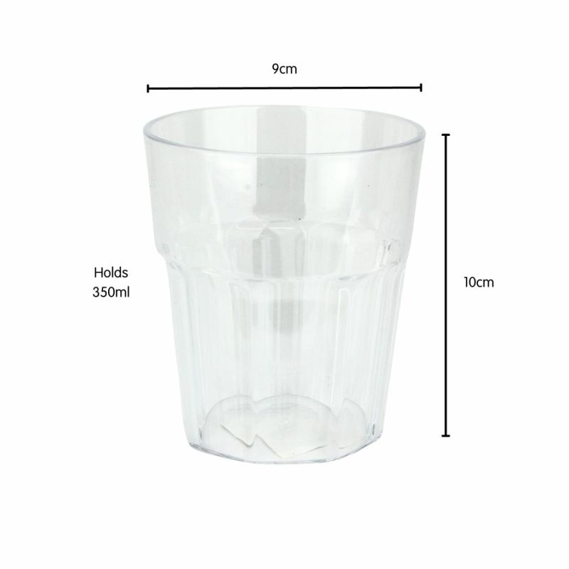 Cups & Glasses | Clear Acrylic Tumbler Glass 350Ml Catering & Kitchen Cups & Glasses