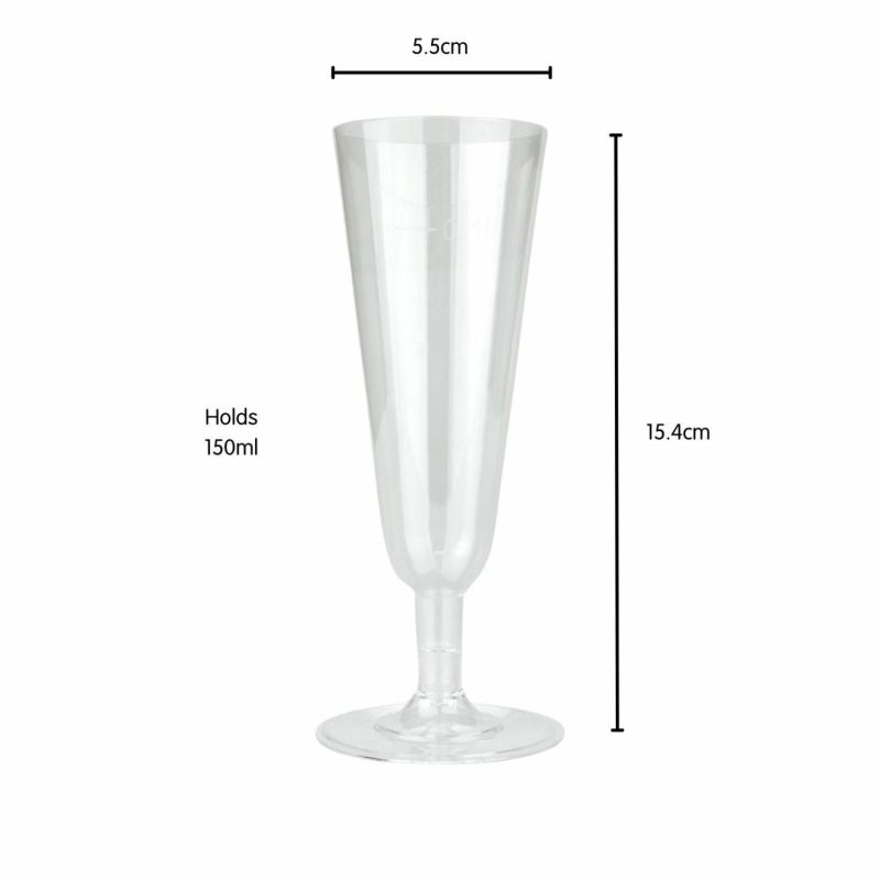 Cups & Glasses | Clear Plastic Reusable Champagne Glasses (Pack Of 6) Catering & Kitchen Cups & Glasses