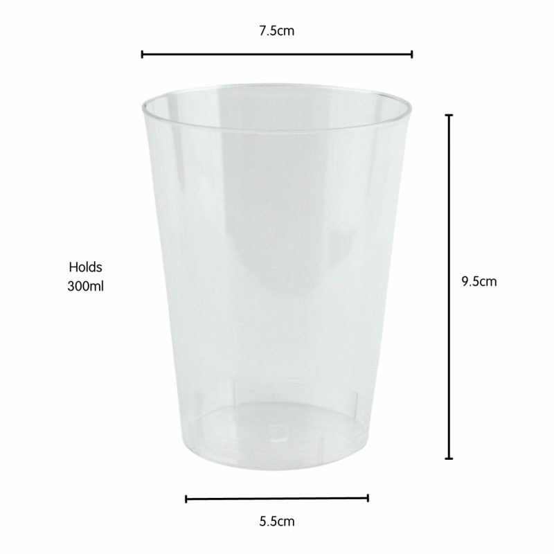 Cups & Glasses | Clear Plastic Reusable Tumbler Glasses 300Ml (Pack Of 12) Catering & Kitchen Cups & Glasses