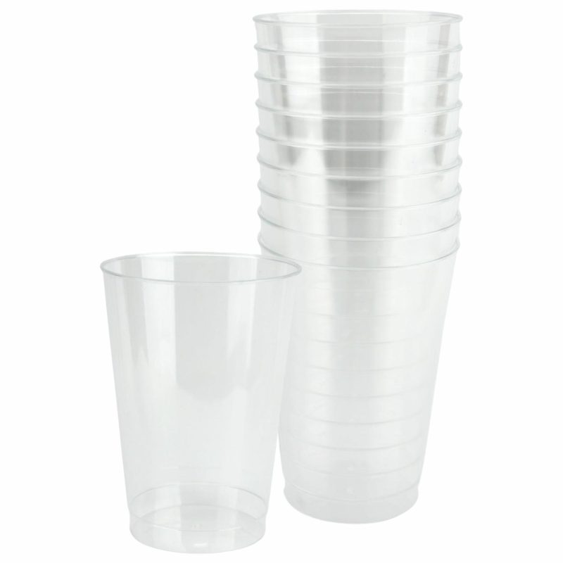 Cups & Glasses | Clear Plastic Reusable Tumbler Glasses 380Ml (Pack Of 10) Catering & Kitchen Cups & Glasses