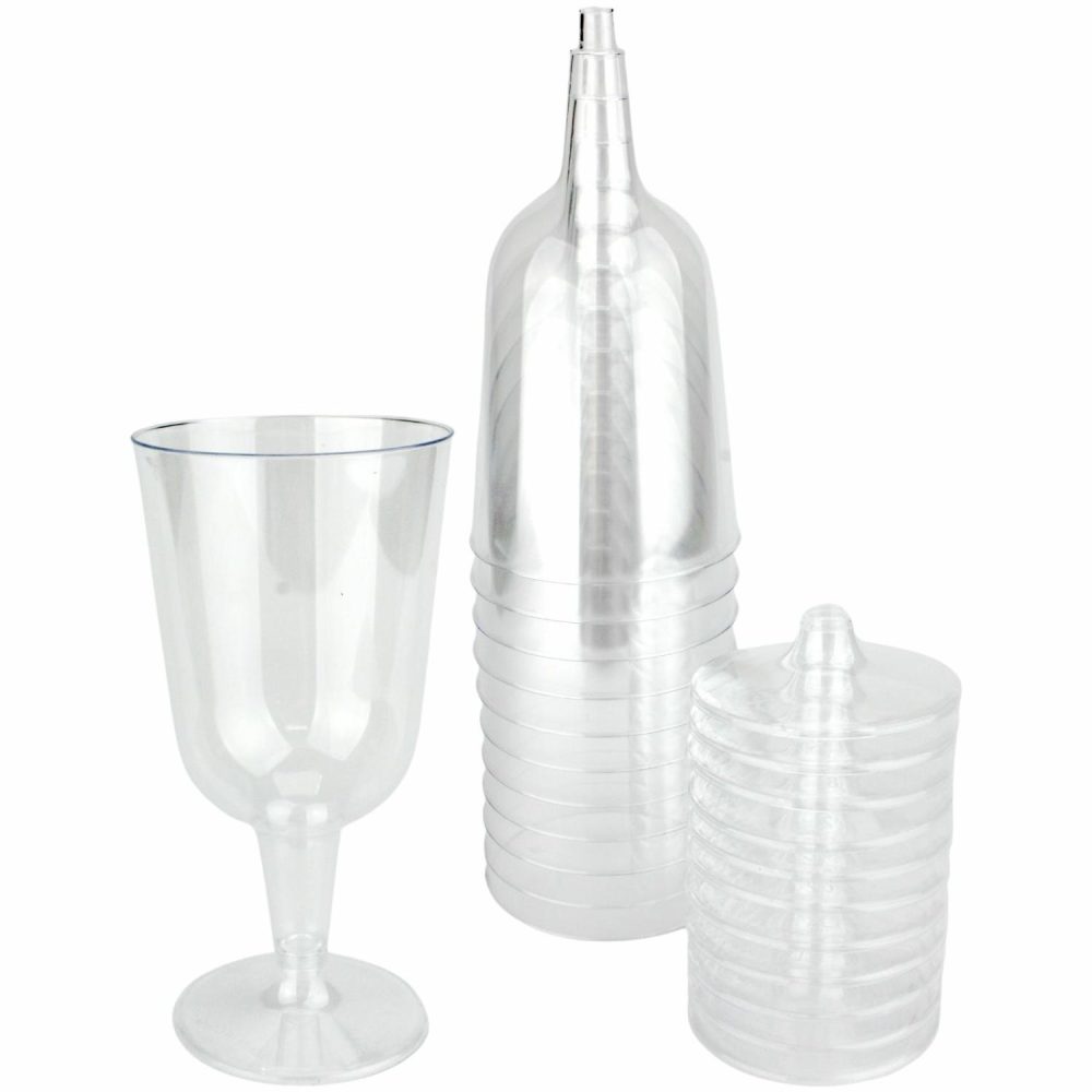 Cups & Glasses | Clear Plastic Reusable Wine Glasses (Pack Of 12) Catering & Kitchen Cups & Glasses