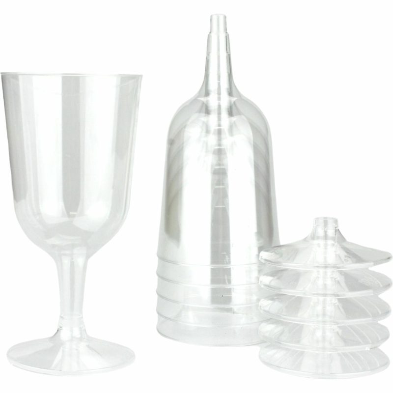 Cups & Glasses | Clear Plastic Reusable Wine Glasses (Pack Of 6) Catering & Kitchen Cups & Glasses