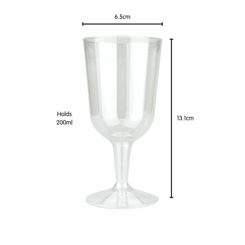 Cups & Glasses | Clear Plastic Reusable Wine Glasses (Pack Of 6) Catering & Kitchen Cups & Glasses