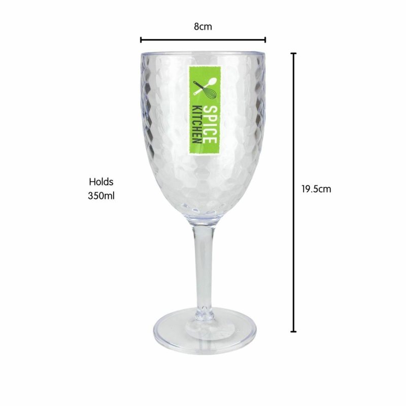 Cups & Glasses | Clear Plastic Ripple Wine Glass 350Ml Catering & Kitchen Cups & Glasses