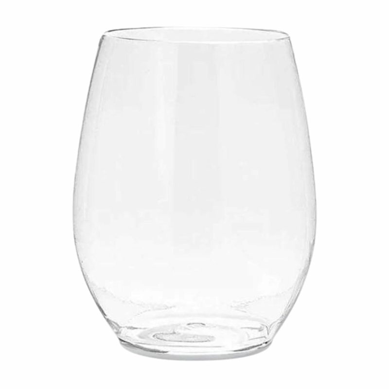 Cups & Glasses | Clear Plastic Stemless Wine Glasses 350Ml (Pack Of 4) Catering & Kitchen Cups & Glasses