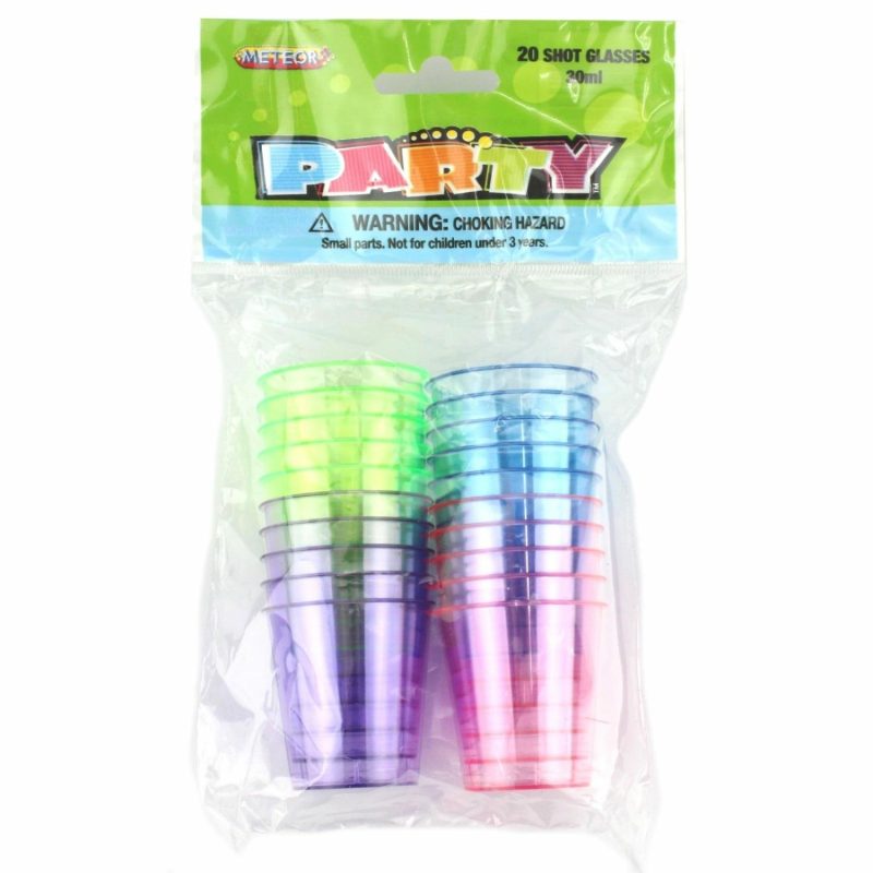 Cups & Glasses | Coloured Plastic Shot Glasses (Pack Of 20) Catering & Kitchen Cups & Glasses