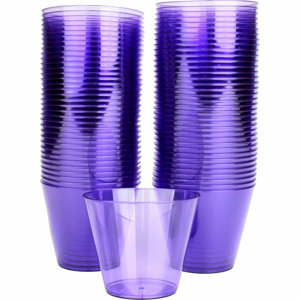 Cups & Glasses | Purple Plastic Tumbler Cups (Pack Of 72) Catering & Kitchen Cups & Glasses