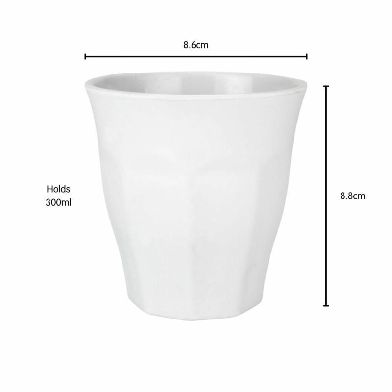 Cups & Glasses | White Melamine Tumbler 300Ml Catering & Kitchen Cups & Glasses