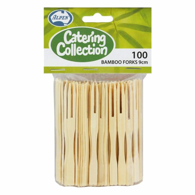 Cutlery & Utensils | Bamboo Cocktail Forks (Pack Of 100) Catering & Kitchen Cutlery & Utensils