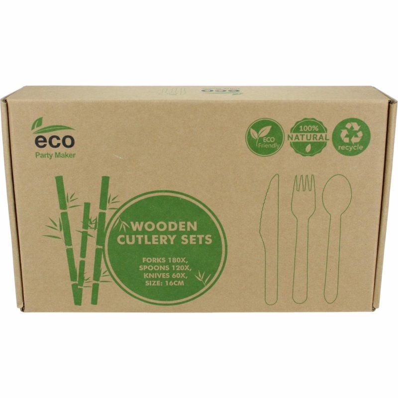 Cutlery & Utensils | Boxed Eco Wooden Cutlery Set (360 Pieces) Catering & Kitchen Cutlery & Utensils