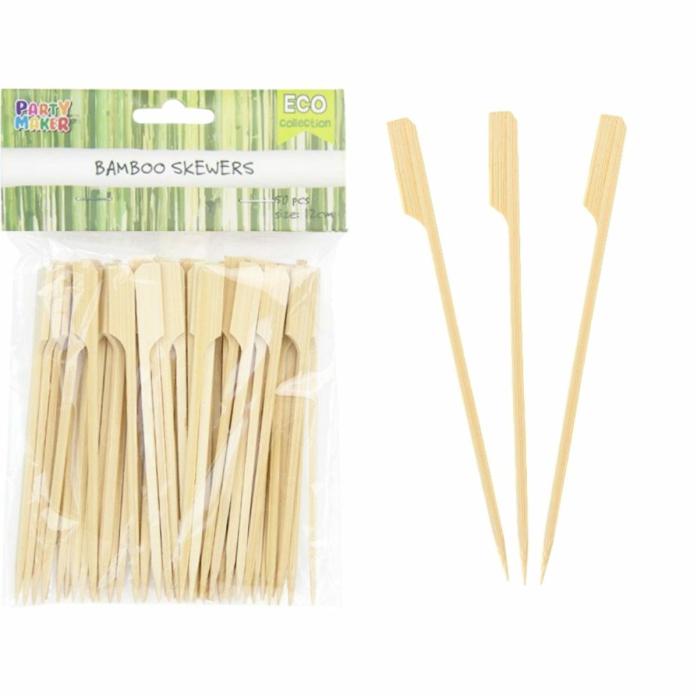 Cutlery & Utensils | Eco Bamboo Paddle Skewers 12Cm (Pack Of 50) Catering & Kitchen Cutlery & Utensils