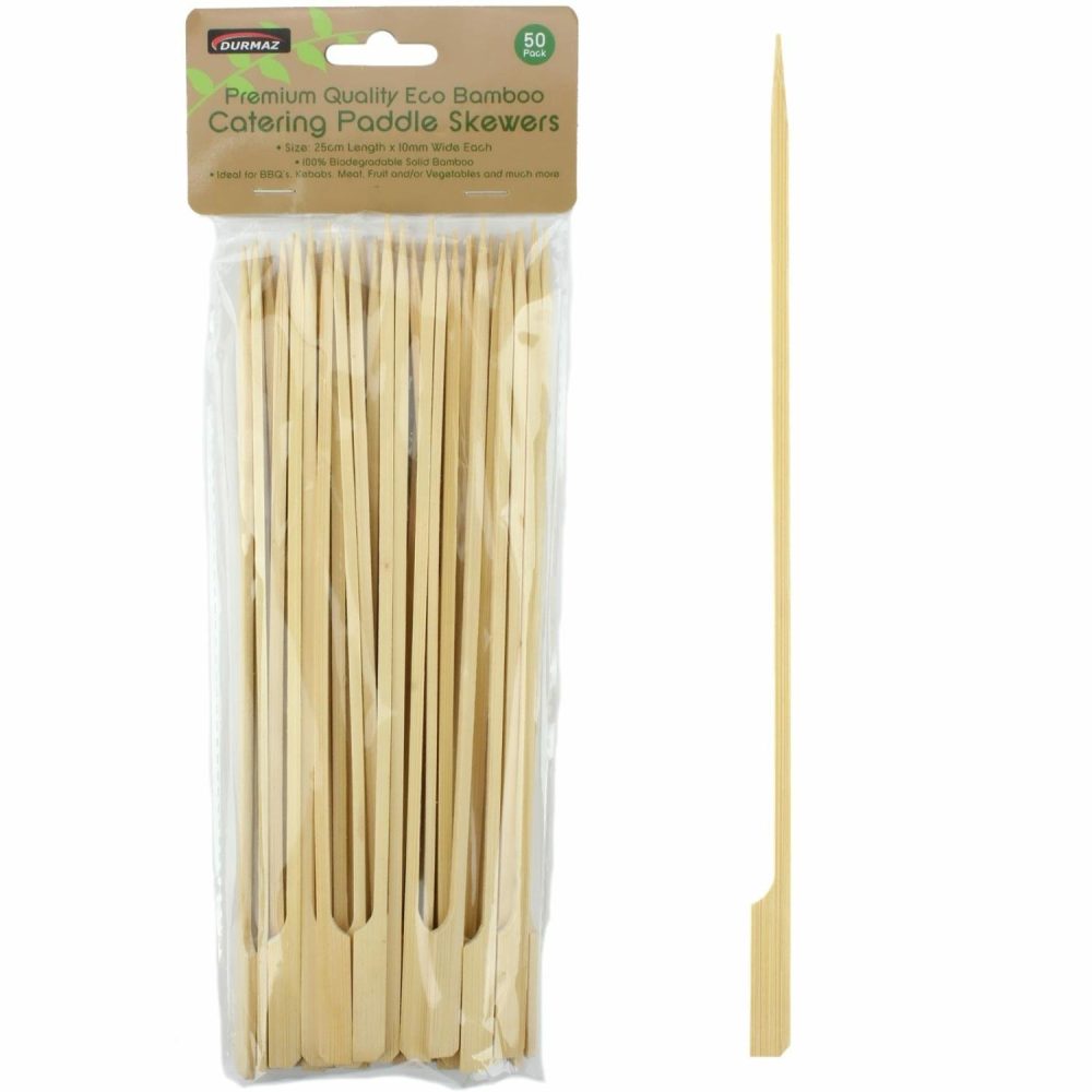 Cutlery & Utensils | Eco Bamboo Paddle Skewers 25Cm (Pack Of 50) Catering & Kitchen Cutlery & Utensils