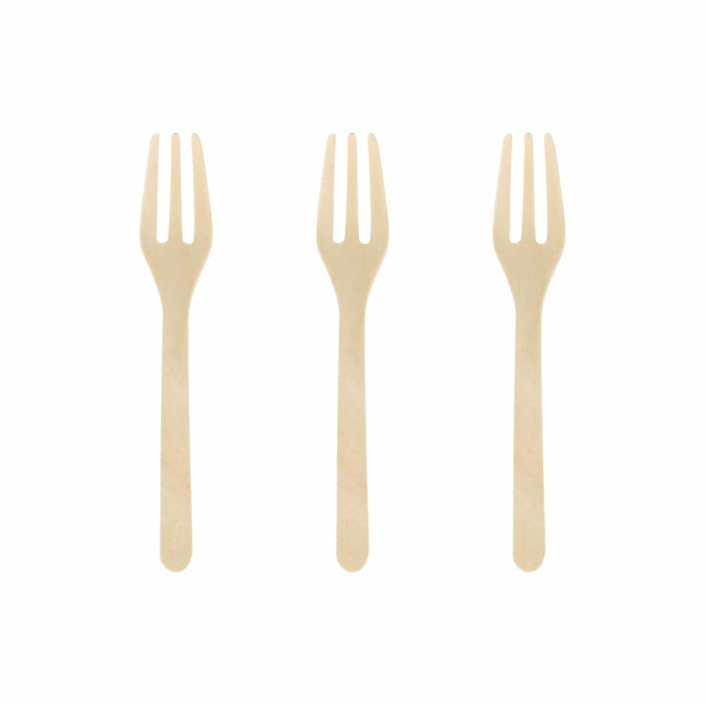 Cutlery & Utensils | Eco Mini Wooden Forks (Pack Of 30) Catering & Kitchen Cutlery & Utensils