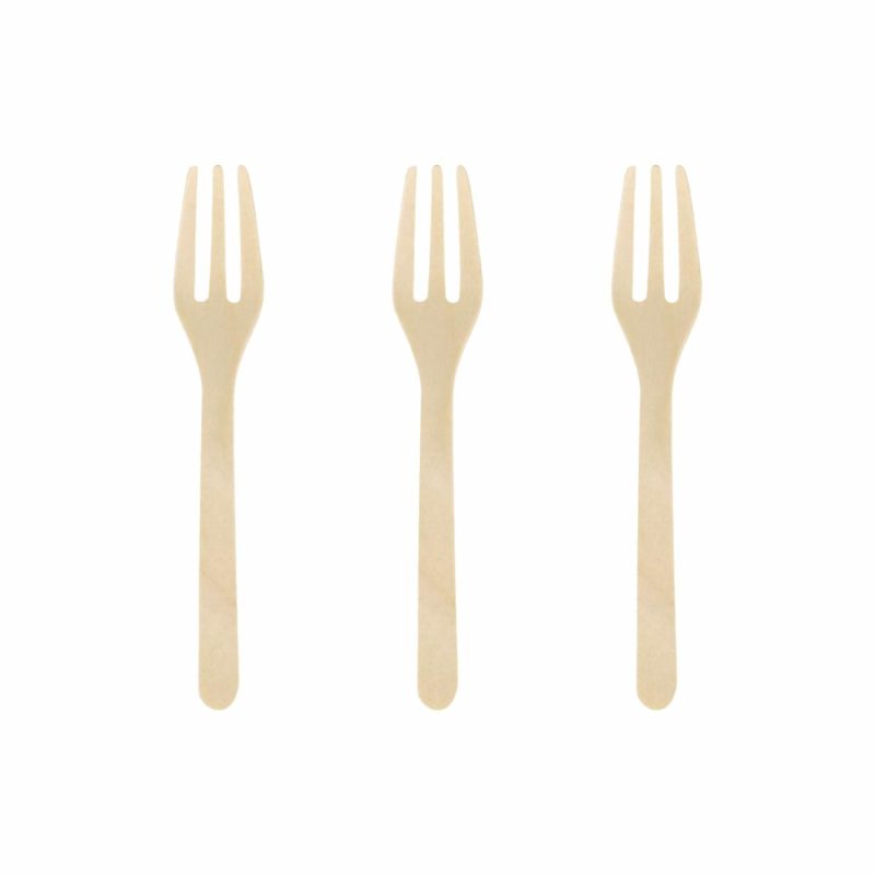 Cutlery & Utensils | Eco Mini Wooden Forks (Pack Of 30) Catering & Kitchen Cutlery & Utensils