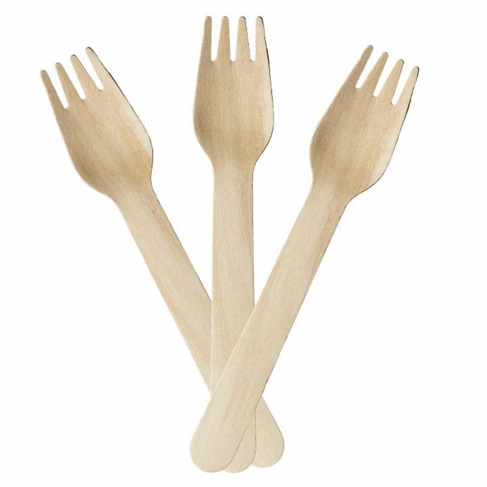 Cutlery & Utensils | Eco Wooden Forks (Bulk Pack Of 100) Catering & Kitchen Cutlery & Utensils