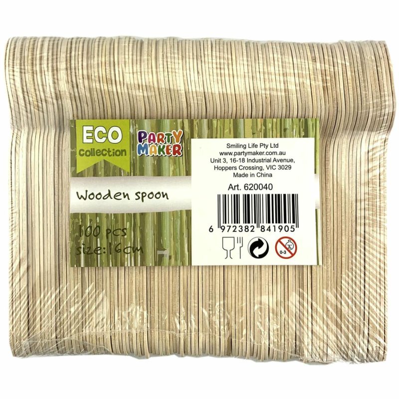 Cutlery & Utensils | Eco Wooden Spoons (Bulk Pack Of 100) Catering & Kitchen Cutlery & Utensils