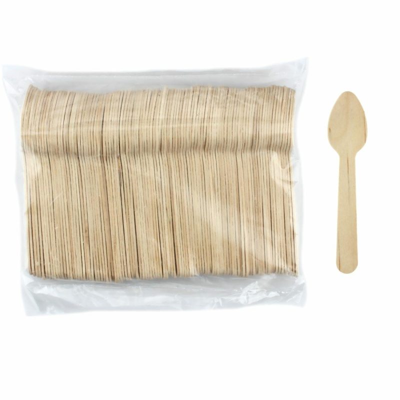 Cutlery & Utensils | Eco Wooden Teaspoons (Bulk Pack Of 100) Catering & Kitchen Cutlery & Utensils