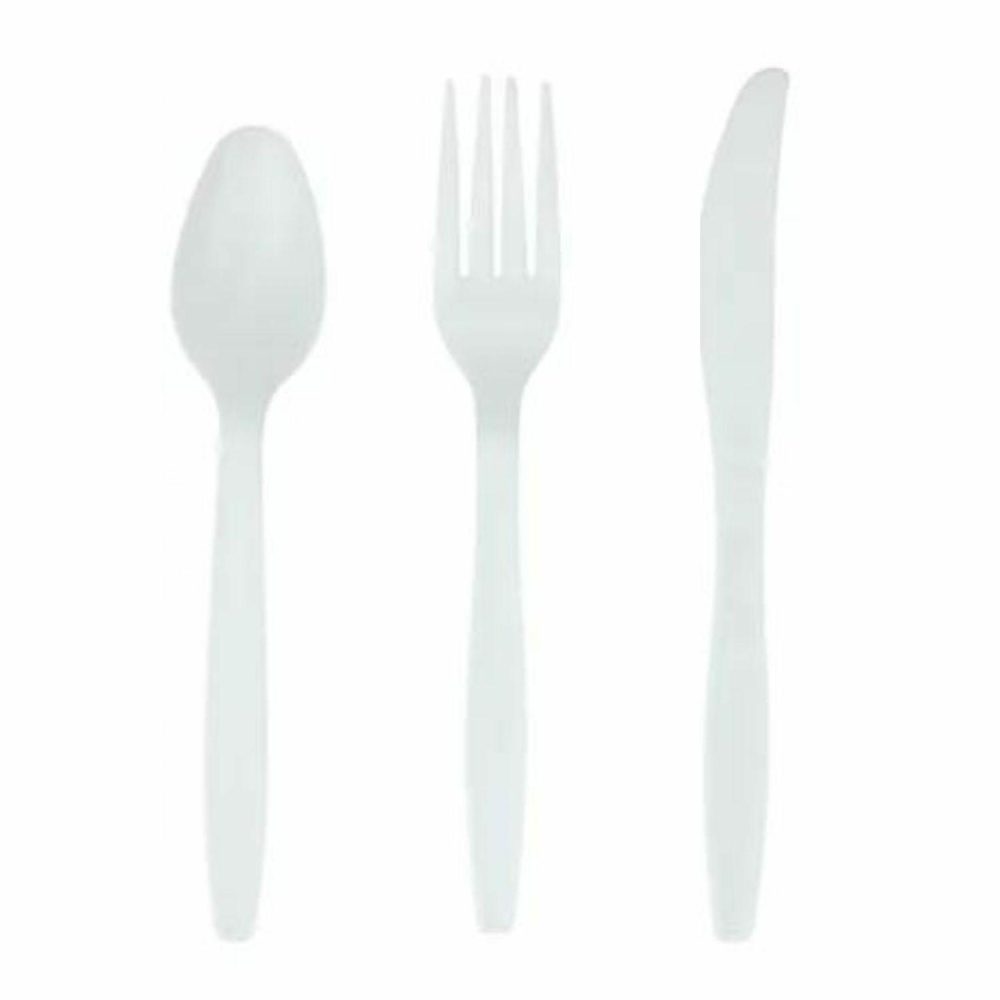 Cutlery & Utensils | Everyday Living Reusable White Plastic Cutlery (Pack Of 60) Catering & Kitchen Cutlery & Utensils