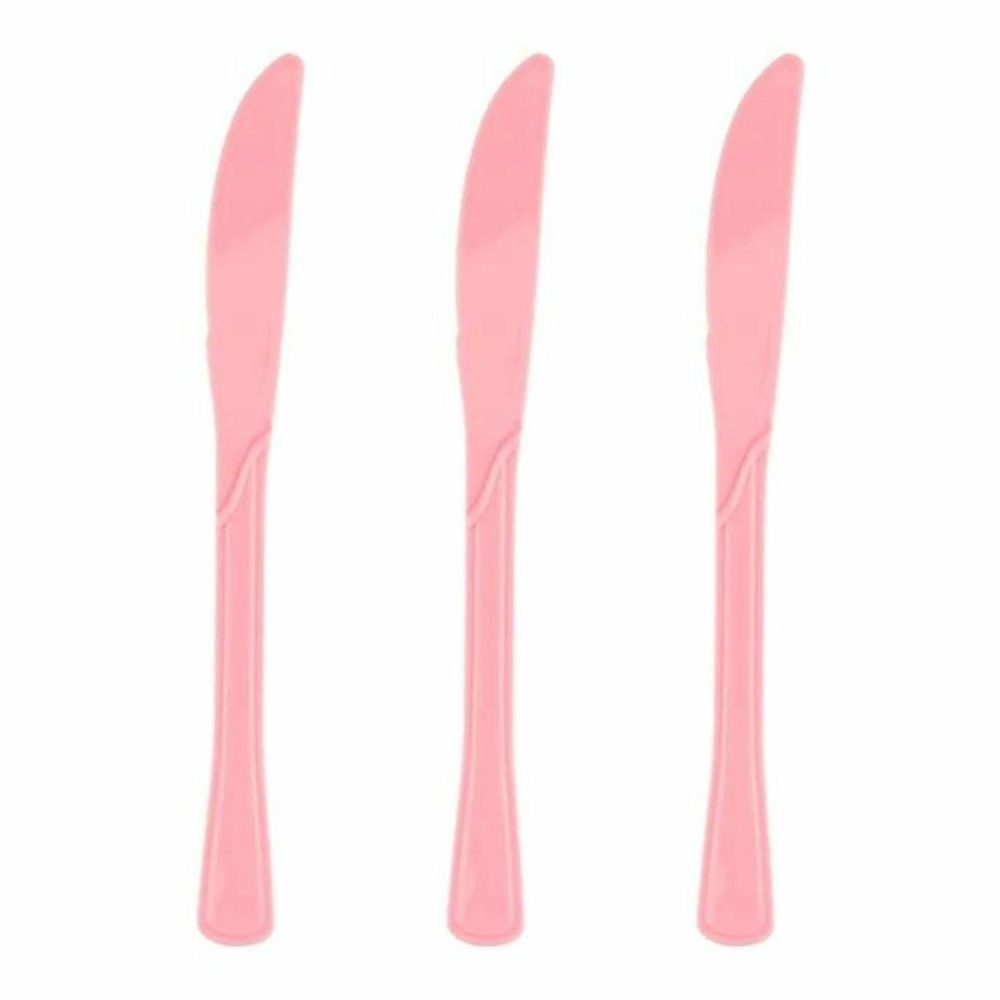 Cutlery & Utensils | Light Carnation Pink Reusable Plastic Knives (Pack Of 25) Catering & Kitchen Cutlery & Utensils