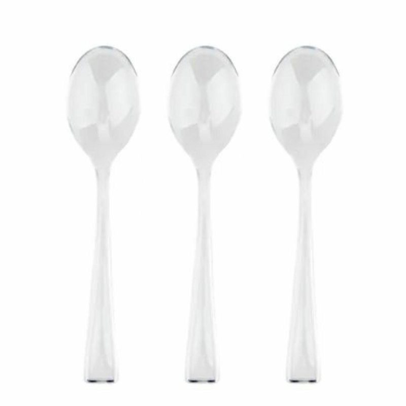 Cutlery & Utensils | Mini Clear Plastic Reusable Cocktail Spoons (Pack Of 24) Catering & Kitchen Cutlery & Utensils