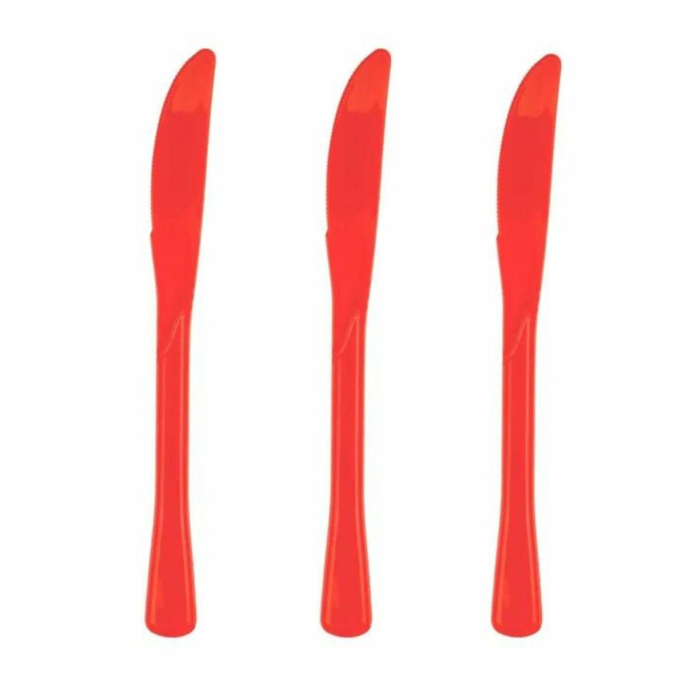 Cutlery & Utensils | Orange Reusable Plastic Knives (Pack Of 25) Catering & Kitchen Cutlery & Utensils