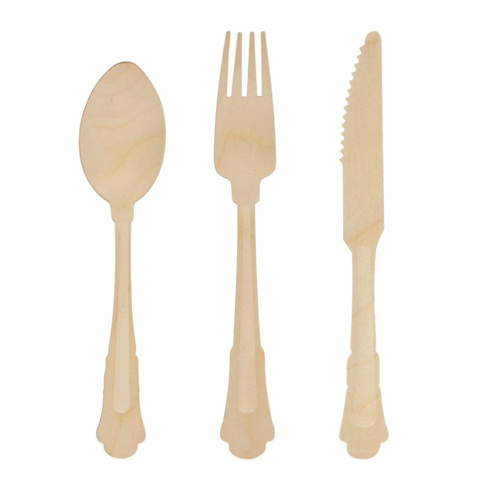 Cutlery & Utensils | Wooden Baroque Cutlery Set (For 4 Guests) Catering & Kitchen Cutlery & Utensils