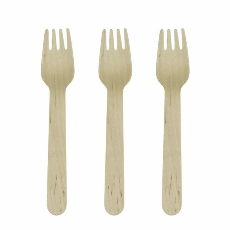 Cutlery & Utensils | Wooden Forks (Pack Of 12) Catering & Kitchen Cutlery & Utensils