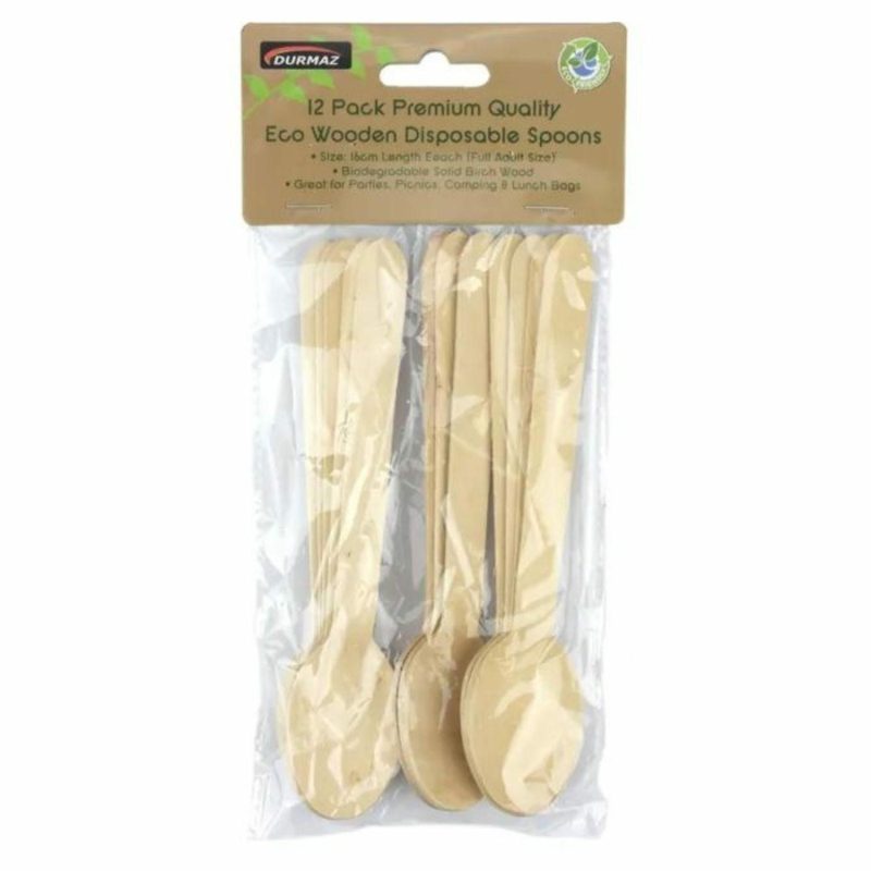 Cutlery & Utensils | Wooden Spoons (Pack Of 12) Catering & Kitchen Cutlery & Utensils