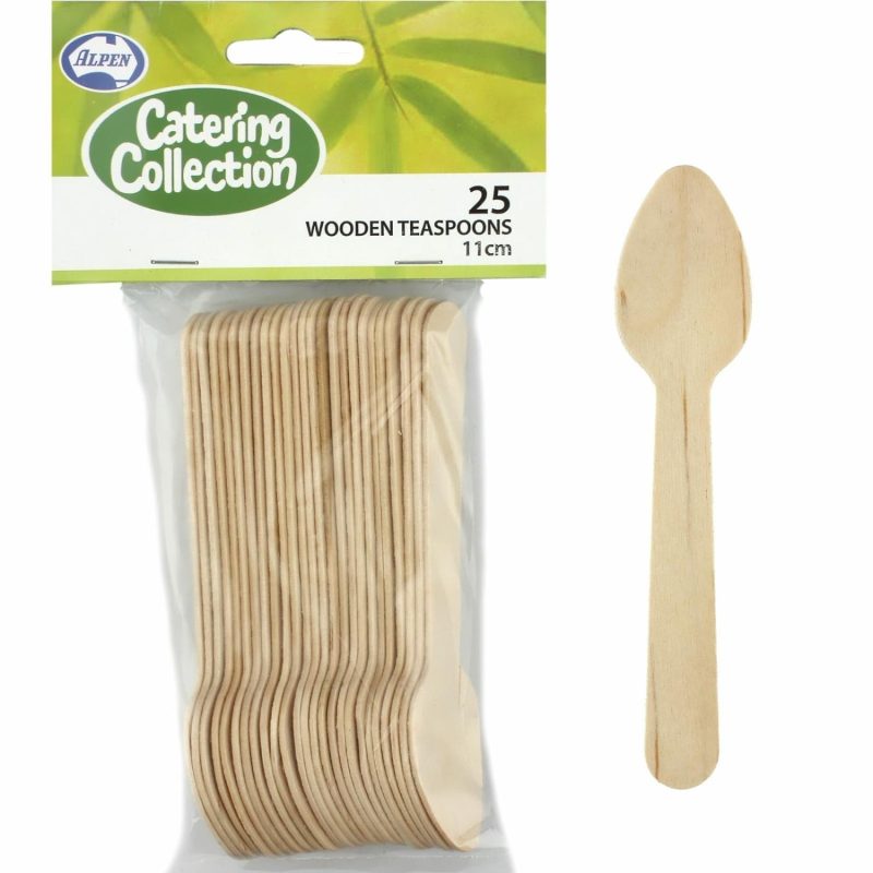 Cutlery & Utensils | Wooden Teaspoons (Pack Of 25) Catering & Kitchen Cutlery & Utensils