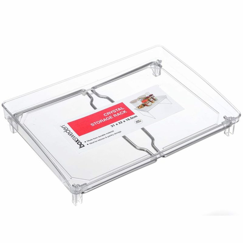 Dessert & Grazing Tables | Boxsweden Clear Plastic Kitchen Rack 31Cm X 22Cm X 16.5Cm Decor Dessert & Grazing Tables