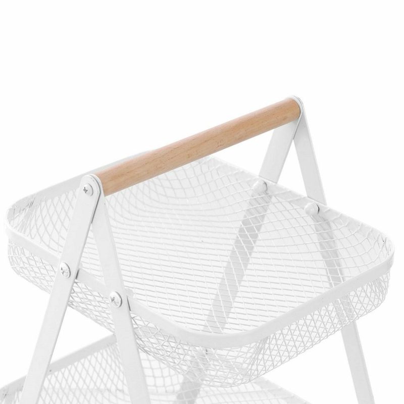 Dessert & Grazing Tables | Boxsweden White Mesh 2 Tier Benchtop Stand 27Cm X 17Cm X 29Cm Decor Dessert & Grazing Tables