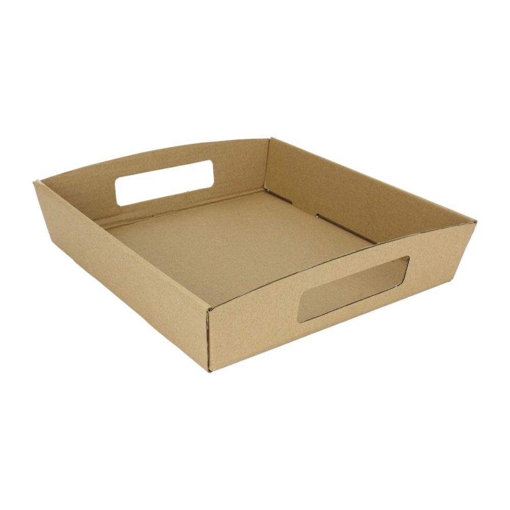 Dessert & Grazing Tables | Cardboard Grazing Tray With Handles 22.5Cm X 22.5Cm X 6Cm Decor Dessert & Grazing Tables