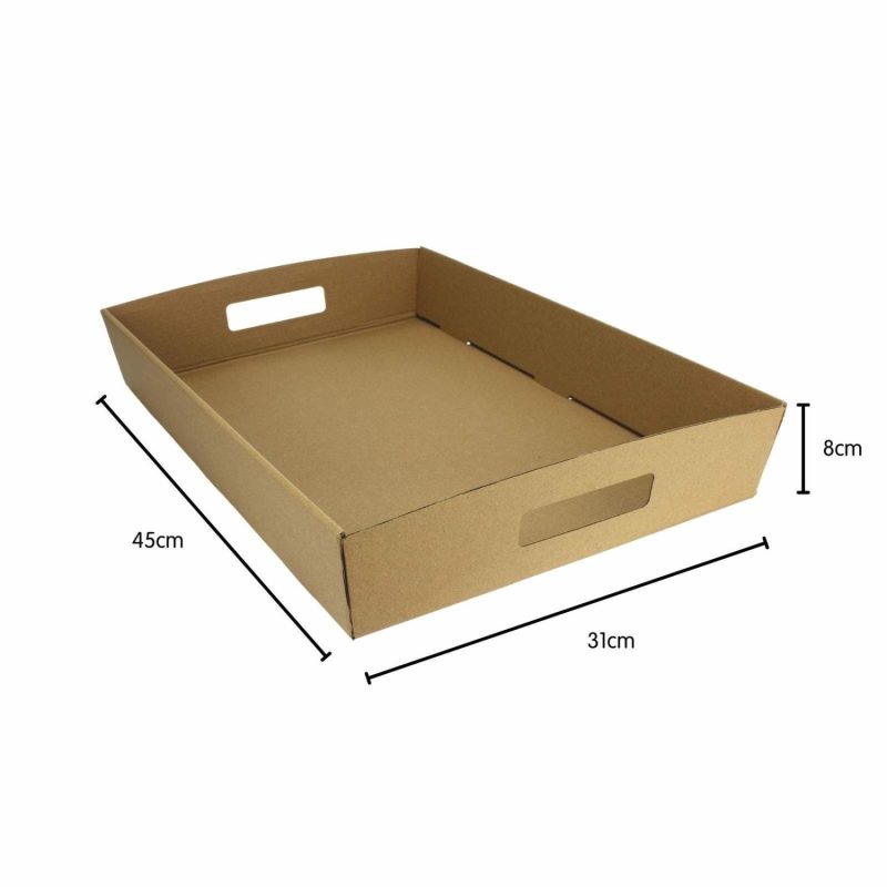 Dessert & Grazing Tables | Cardboard Grazing Tray With Handles 45Cm X 31Cm X 8Cm Decor Dessert & Grazing Tables